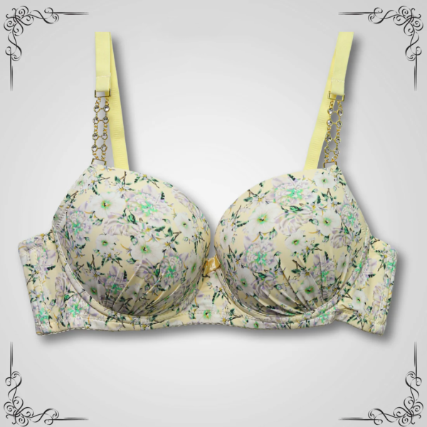 Floral Printed Seamless Single Padded Bra